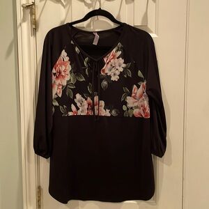 Honeyme Black Top tunic L